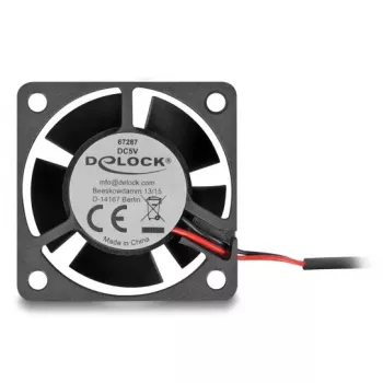 DELOCK 67287 aksiālais ventilators 4 cm, 5 V DC, lodīšu gultnis, 0.19 m³/h, melns