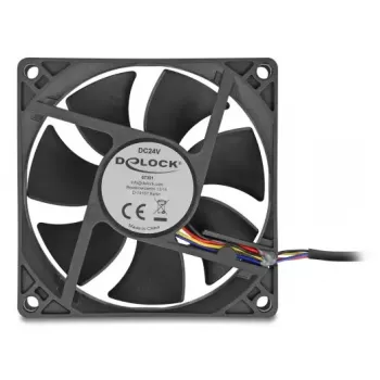 Ventilators DeLOCK 67301 8 cm Melns Lodīšu gultnis 0.97 m³/h