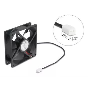 DELOCK 67291 Datora korpusa ventilators 92 mm 5 V DC lodīšu gultnis 1.02 m³/h Melns