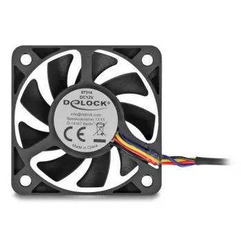 Delock 67314 5 cm melns datora ventilators ar lodīšu gultni