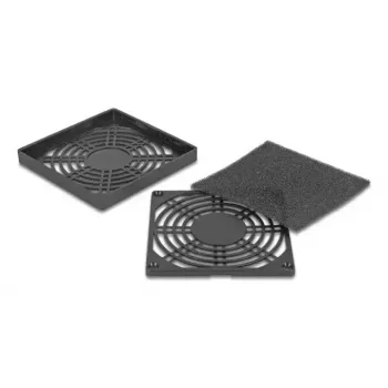 Ventilatora režģis DELOCK 67312, ABS melns, 96.5×96.5 mm, montāžas solis 92.5×92.5 mm