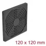 Ventilatora režģis DELOCK 67313, ABS melns, 125×125 mm, montāžas solis 105×105 mm