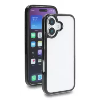 Aizsargmaciņa iPhone 17 DELOCK, caurspīdīgi melna, 16 cm (6,3 collu) ekrānam