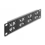Aizpildes panelis DELOCK 67430 ar 4 iebūvētiem 40×40 mm ventilatoriem, metāla korpuss, tumši pelēks, 1U