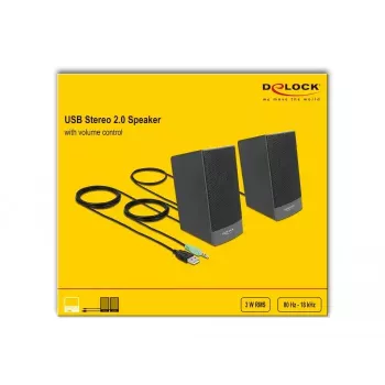 Stereoskaļruņi DELOCK 27001, 2.0, USB barošana