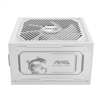 Barošanas bloks MSI MAG A1000GL PCIE5 BALTS 1000 W ATX 24-pin, 80 PLUS Gold, 135 mm ventilators