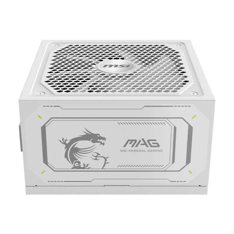 Barošanas bloks MSI MAG A1000GL PCIE5 BALTS 1000 W ATX 24-pin, 80 PLUS Gold, 135 mm ventilators