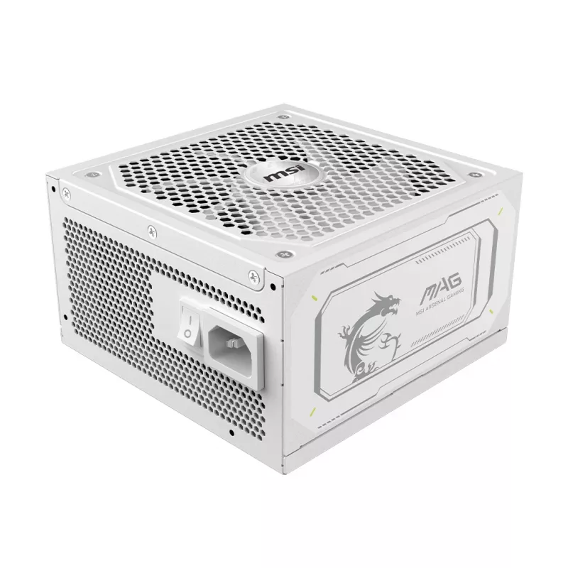 Barošanas bloks MSI MAG A1000GL PCIE5 BALTS 1000 W ATX 24-pin, 80 PLUS Gold, 135 mm ventilators
