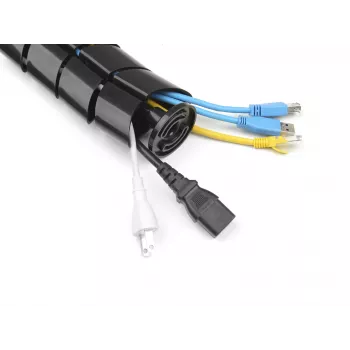 Kabeļu uzmava Equip Divkanālu kabeļu pārvaldības spine melna