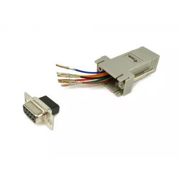 Equip 133388 DB9 uz RJ45 adapteris, sievišķais, pelēks, 72x33x16mm