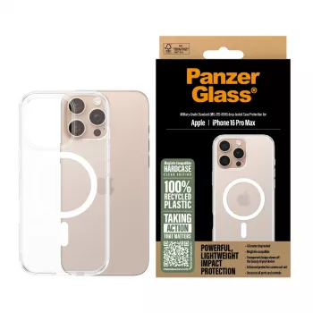 PanzerGlass HardCase Caurspīdīgs ar Balto MagSafe iPhone 16 Pro Max