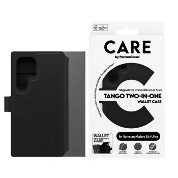PanzerGlass CARE Feature Case Tango Two-in-One Wallet vāciņš Samsung Galaxy S24 Ultra, caurspīdīgs