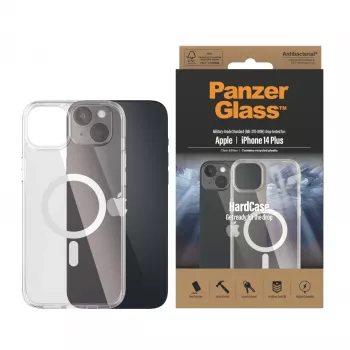 PanzerGlass® HardCase Caurspīdīgs ar Baltu MagSafe iPhone 14 Plus
