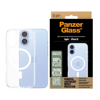 Vāciņš PanzerGlass HardCase Caurspīdīgs ar Baltu MagSafe iPhone '24 6.1 collas