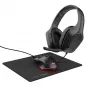 Trust GXT 790 Tridox 3-in-1 spēļu komplekts (austiņas, pele, peles paliktnis), melns