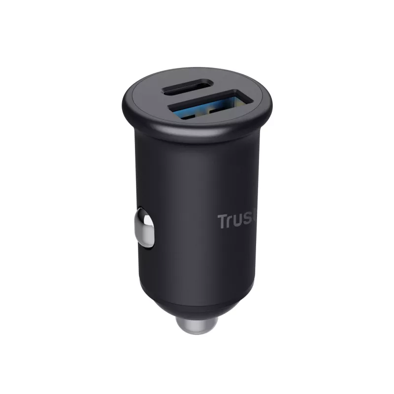 Trust Maxo 25197 auto lādētājs, 38 W, PD 3.0, QC 3.0, USB + USB-C, melnā krāsā