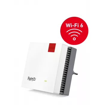 FRITZ!Repeater 1200 AX Edition International – Wi-Fi 6 pastiprinātājs, 2400 Mbit/s, divjoslu, Gigabit Ethernet, balts