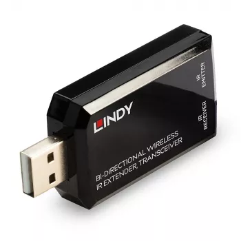 Lindy Bi-virzienu Bezvadu IR Pagarinātājs, Uztvērējs-Raidītājs, 150 m, Vadu, Melns