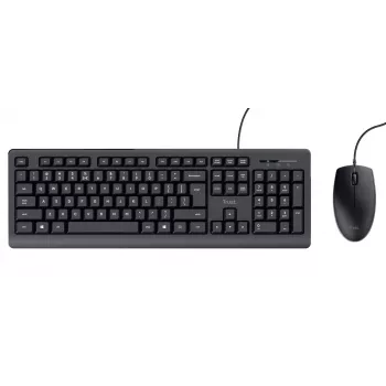 Trust TKM-250 tastatūra un pele komplektā, USB, vācu QWERTZ izkārtojums, melna