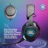 JBL Quantum One vadu spēļu austiņas, kas apņem ausis, aktīva trokšņu slāpēšana, USB-C, 3,5 mm, 20 - 20000 Hz, melnas