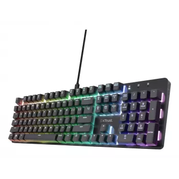Spēļu tastatūra Trust GXT 871 Zora Mechanical USB RGB Melna
