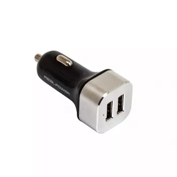 Auto lādētājs mobilajām ierīcēm RealPower 176635 Universāls Melns Sudrabs