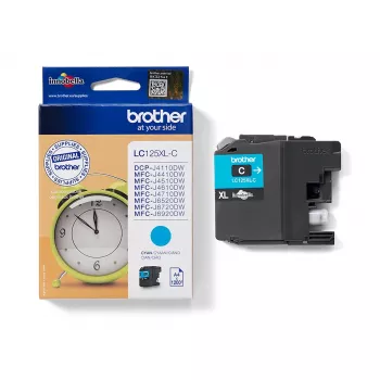 Brother LC-125XLC oriģinālā ciāna tintes kasetne (1 gab., augstas ietilpības)