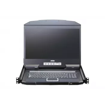Rack konsole ATEN CL3116NX 47 cm (18.5 collu) LCD 1366x768 USB/PS2 VGA 1U Metāls/Plastmasa Melna