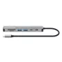 Manhattan USB-C dokstacija/hubs ar karšu lasītāju, porti (x5): HDMI, USB-A (x2) un USB-C (x2), ar Power Delivery (PD) 100W - nepieciešams ārējais USB-C lādētājs (nav iekļauts). USB barošana (nav nepieciešams ārējais barošanas avots), kad PD netiek izmanto