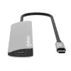 Manhattan USB-C dokstacija/hubs ar karšu lasītāju, porti (x5): HDMI, USB-A (x2) un USB-C (x2), ar Power Delivery (PD) 100W - nepieciešams ārējais USB-C lādētājs (nav iekļauts). USB barošana (nav nepieciešams ārējais barošanas avots), kad PD netiek izmanto