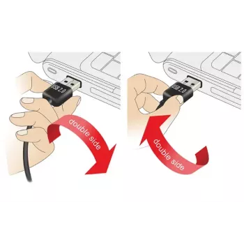 USB kabelis DeLOCK 1m USB 2.0 A - B m/m Melns