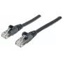 Intellinet tīkla savienojuma kabelis, Cat6, 0,5 m, melns, CCA, U/UTP, PVC, RJ45, apzeltīti kontakti, bezāķa, ar aizsargvāciņu, mūža garantija