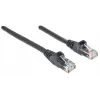 Intellinet tīkla savienojuma kabelis, Cat6, 0,5 m, melns, CCA, U/UTP, PVC, RJ45, apzeltīti kontakti, bezāķa, ar aizsargvāciņu, mūža garantija