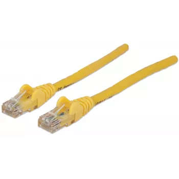 Intellinet tīkla vads, Cat6, 2m, Dzeltens, CCA, U/UTP, PVC, RJ45, zeltīti kontakti, aizsargs, ar aizsargvāciņu, mūža garantija