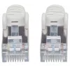 Intellinet tīkla vads, Cat6A, 3m, Pelēks, Varš, S/FTP, LSOH / LSZH, PVC, RJ45, Zelta kontakti, Bez aizķeršanās, Ar aizsargvāciņu, Mūža garantija