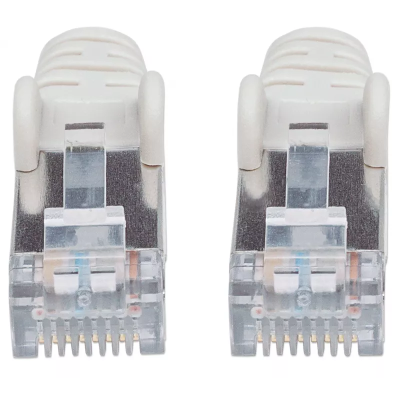 Intellinet tīkla vads, Cat6A, 3m, Pelēks, Varš, S/FTP, LSOH / LSZH, PVC, RJ45, Zelta kontakti, Bez aizķeršanās, Ar aizsargvāciņu, Mūža garantija