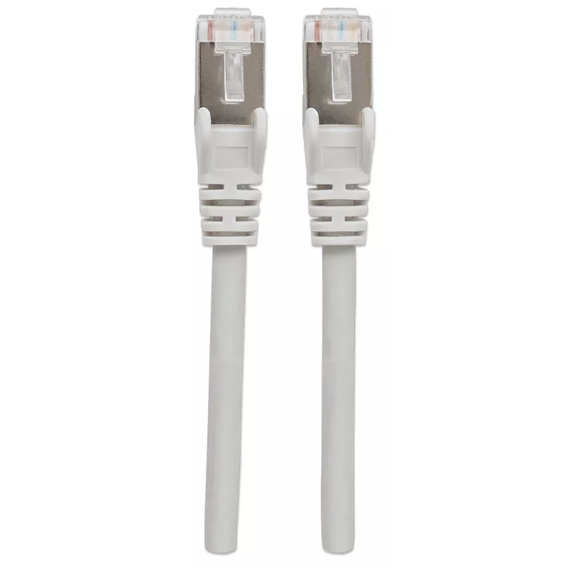 Intellinet tīkla vads, Cat6A, 3m, Pelēks, Varš, S/FTP, LSOH / LSZH, PVC, RJ45, Zelta kontakti, Bez aizķeršanās, Ar aizsargvāciņu, Mūža garantija