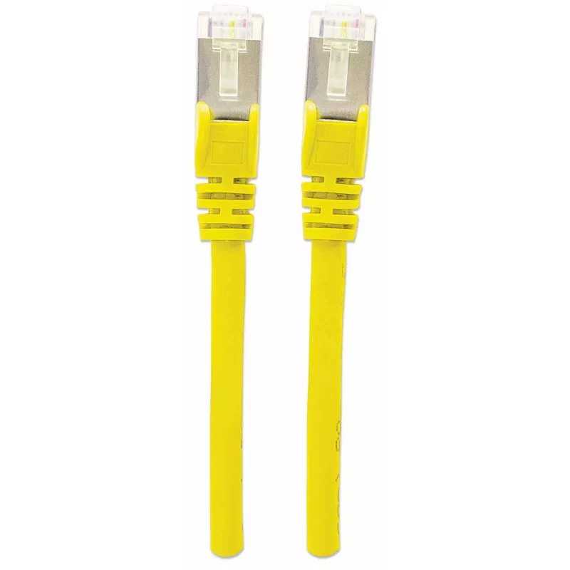 Intellinet Network Patch Cable, Cat7 kabelis/Cat6A spraudņi, 10m, Dzeltens, Varš, S/FTP, LSOH / LSZH, PVC, RJ45, Apzeltīti kontakti, Pretaizķeršanās, Ar aizsargvāciņu, Mūža garantija