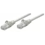 Intellinet tīkla vads Cat5e 0,5m pelēks CCA U/UTP PVC RJ45 zeltīti kontakti bezķērājs aizsargvāciņš mūža garantija
