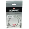Intellinet tīkla vads Cat5e 0,5m pelēks CCA U/UTP PVC RJ45 zeltīti kontakti bezķērājs aizsargvāciņš mūža garantija