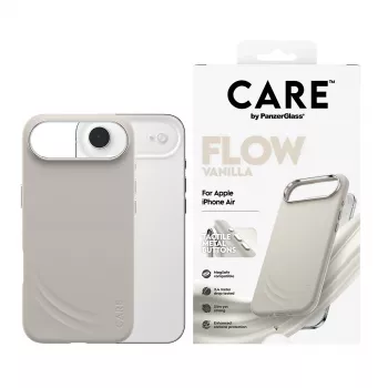 PanzerGlass CARE by Feature FLOW Case Vanilla ar MagSafe iPhone Air caurspīdīgs silikona vāciņš