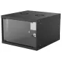 Intellinet 19 inch tīkla skapis - sienas stiprinājums (Basic), 6U, 560mm dziļš, melns, plakanpakotne, max 50kg, lietderīgais dziļums 500mm, stikla durvis, statīvs, sienas montāžas daļas (piem., skrūves un dībeļi) nav iekļautas
