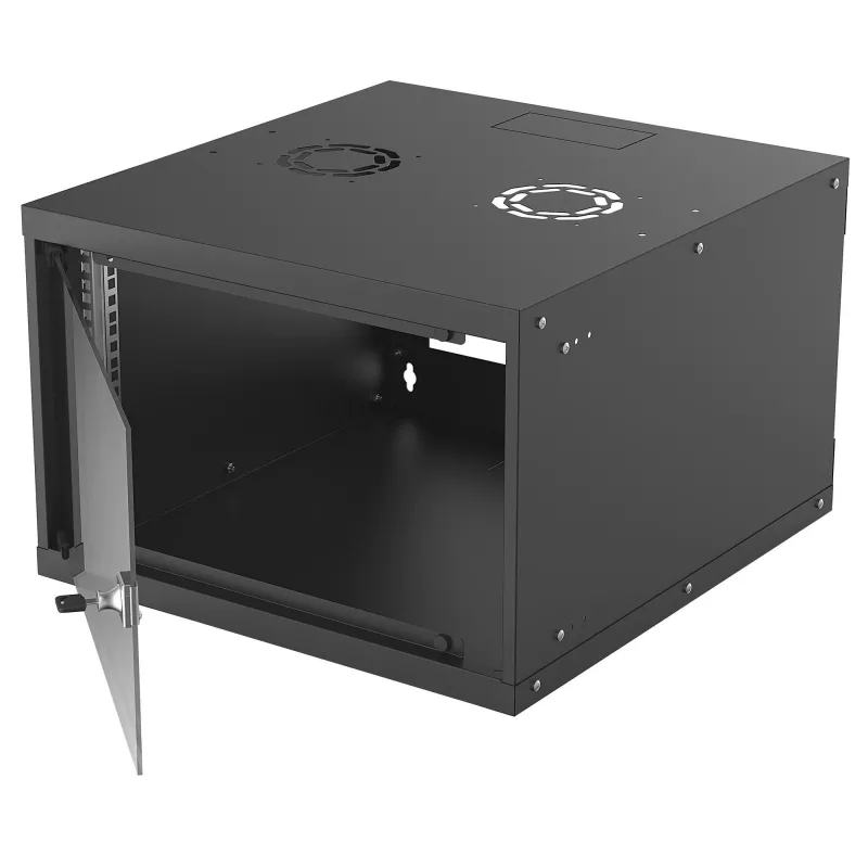 Intellinet 19 inch tīkla skapis - sienas stiprinājums (Basic), 6U, 560mm dziļš, melns, plakanpakotne, max 50kg, lietderīgais dziļums 500mm, stikla durvis, statīvs, sienas montāžas daļas (piem., skrūves un dībeļi) nav iekļautas