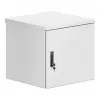 Intellinet Industrial IP55 sienas skapis 19 inch 12U 600 mm ar ventilatoriem, salikts, gaiši pelēks RAL7035