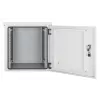 Intellinet Industrial IP55 sienas skapis 19 inch 12U 600 mm ar ventilatoriem, salikts, gaiši pelēks RAL7035