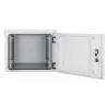 Intellinet Industrial IP55 19 collu sienas skapis ar integrētiem ventilatoriem, 9U, 600 mm dziļums, jumta divu ventilatoru ventilācijas bloks, putekļu un ūdens necaurlaidīgs korpuss, samontēts, gaiši pelēks RAL7035