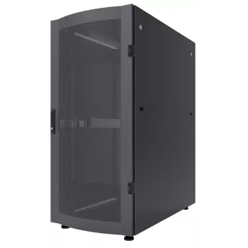 Intellinet 19 collu servera skapis - brīvi stāvošs, 36U, 600x1200 mm (platums x dziļums), melns, plakanpakas komplekts, maks. 1500 kg, daudzpunktu durvju slēdzene, viena slēdzene uz sānu paneļa, lietderīgais dziļums 123 līdz 973 mm, IP20, plaukts, tērauds