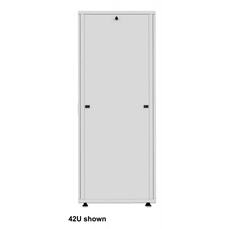 Intellinet 19 inch tīkla skapis - brīvi stāvošs (Basic), 42U, 600x1000mm, pelēks, plakanpakotne, max 600kg, viena punkta durvju slēdzene, viena slēdzene uz sānu paneli, lietderīgais dziļums 123-773mm, IP20, tērauds