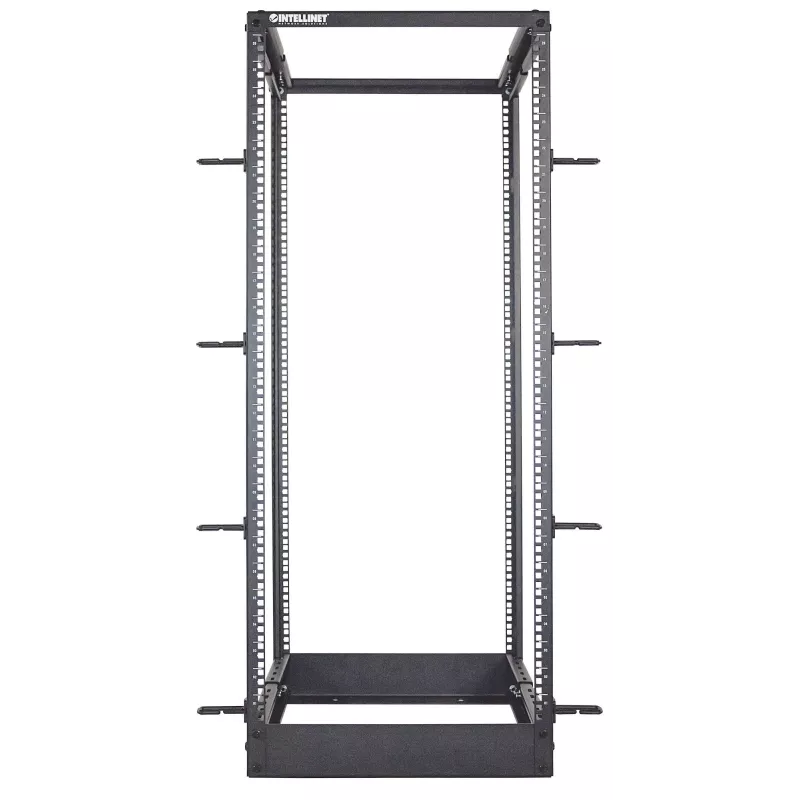 Intellinet 19 collu tīkla statīvs - atvērtais rāmis (4 stabi), 26U, melns, plakanā iepakojumā, max 360 kg