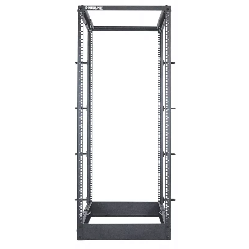 Intellinet 19 collu tīkla statīvs - atvērtais rāmis (4 stabi), 26U, melns, plakanā iepakojumā, max 360 kg